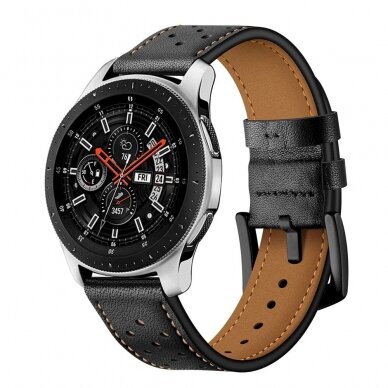 Tech-Protect Leather Apyrankė Samsung Galaxy Watch 46mm - Juodas