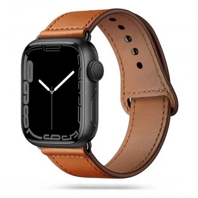 Tech-Protect LeatherFit Apyrankė Apple Watch 4 / 5 / 6 / 7 / 8 / 9 / SE / Ultra 1 / 2 (42/44/45/49 mm) - brown