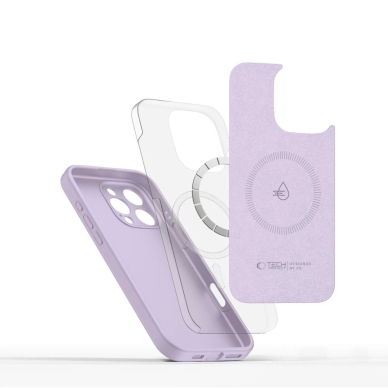 Tech-Protect Liquid Silicone MagSafe Dėklas iPhone 16 Pro Max - Violetinis 2