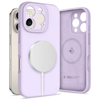 Tech-Protect Liquid Silicone MagSafe iPhone 16 Pro Dėklas - Violetinis