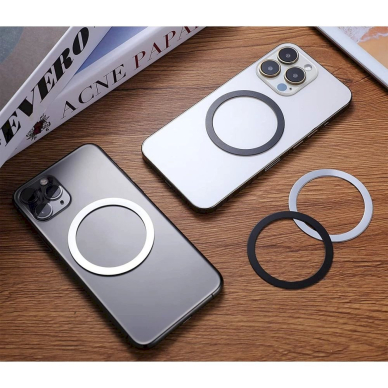 Tech-Protect MagMat MagSafe magnetic ring universal - Juodas / silver (2 pcs.) 3