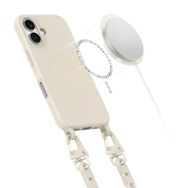 Tech-Protect MagNecklace MagSafe Dėklas Lanyard iPhone 16 - Smėlinis 3