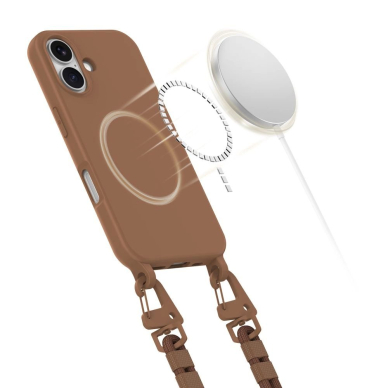 Tech-Protect MagNecklace MagSafe Dėklas lanyard iPhone 16 - brown 3