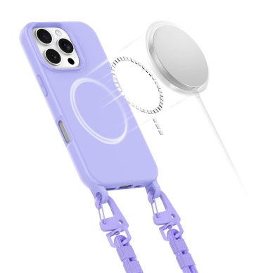 Tech-Protect MagNecklace MagSafe Dėklas Lanyard iPhone 16 Pro - violetinis 3