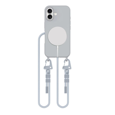 Dėklas Tech-Protect MagNecklace MagSafe iPhone 16 - Pilkas