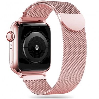 Tech-Protect MilaneseBand Apple Watch 4 / 5 / 6 / 7 / 8 / 9 / SE / Ultra 1 / 2 (42/44/45/49 mm) - Rožinis