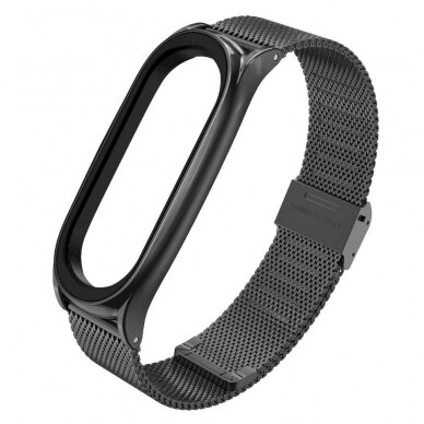 Tech-Protect MilaneseBand Apyrankė Xiaomi Mi Smart Band 5 / 6 / 6 NFC - Juodas 1