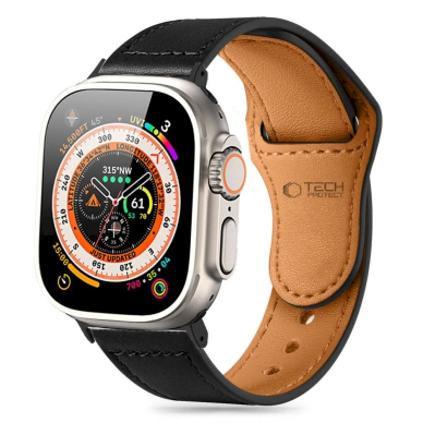 Tech-Protect Naturalfit Apyrankė Apple Watch 4 / 5 / 6 / 7 / 8 / 9 / SE / Ultra 1 / 2 (42 / 44 / 45 / 49 mm) - Juodas