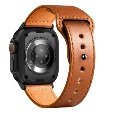 Tech-Protect Naturalfit Apyrankė Apple Watch 4 / 5 / 6 / 7 / 8 / 9 / SE / Ultra 1 / 2 (42 / 44 / 45 / 49 mm) - Brown 3