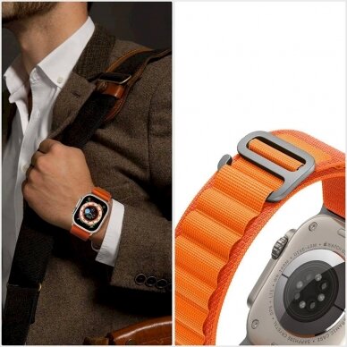 Tech-Protect Nylon Pro Apyrankė Apple Watch 4 / 5 / 6 / 7 / 8 / 9 / SE (38/40/41 mm) - Orange 2