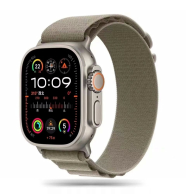 Tech-Protect Nylon Pro Apyrankė Apple Watch 4 / 5 / 6 / 7 / 8 / 9 / SE / Ultra 1 / 2 (42/44/45/49 mm) - Titanium Olive 6