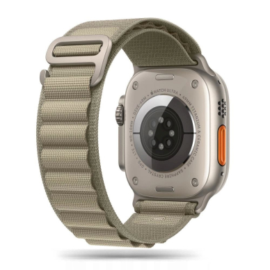 Tech-Protect Nylon Pro Apyrankė Apple Watch 4 / 5 / 6 / 7 / 8 / 9 / SE / Ultra 1 / 2 (42/44/45/49 mm) - Titanium Olive