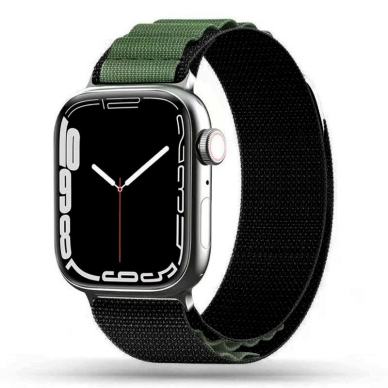 Tech-Protect Nylon Pro Apyrankė Apple Watch 4/5/6/7/8/9/SE/Ultra 1/2 (42/44/45/49 mm) - Juodas/Green 5