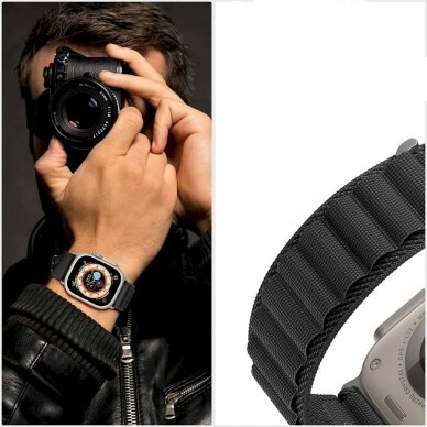 Tech-Protect Nylon Pro Apyrankė Samsung Galaxy Watch 4/5/5 Pro/6/7/FE - tamsiai žalias 4