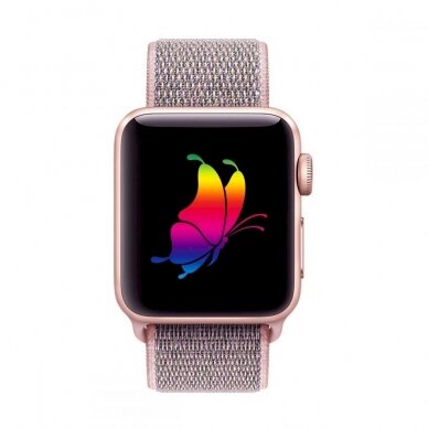 Tech-Protect Nylon Apyrankė Apple Watch 4/5/6/7/8/9/SE (38/40/41 mm) - Rožinis 1