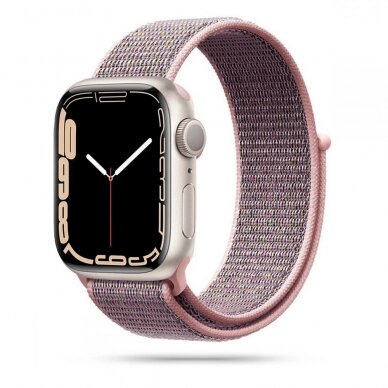 Tech-Protect Nylon Apyrankė Apple Watch 4/5/6/7/8/9/SE (38/40/41 mm) - Rožinis