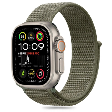 Tech-Protect Nylon Apyrankė Apple Watch 6 / 7 / 8 / 9 / 10 / SE / Ultra 1 / 2 (44 / 45 / 46 / 49 MM) CarGO - Žalias