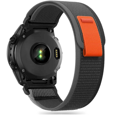 Tech-Protect Nylon Apyrankė Garmin Fenix ​​3 / 5X / 3HR / 5X Plus / 6X / 6X Pro / 7X - Juodas  Orange