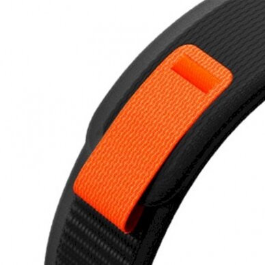 Tech-Protect Nylon Apyrankė Garmin Fenix ​​5/6/6 Pro/7 - Juodas/Orange 2