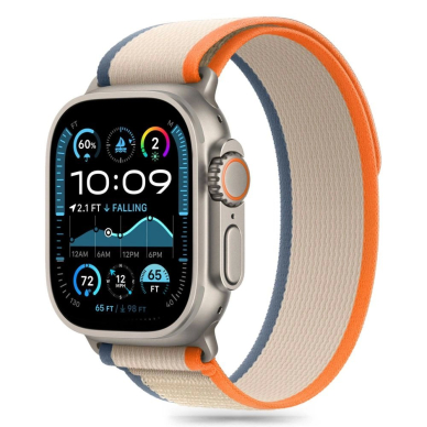 Tech-Protect Nylon Stripe Apyrankė Apple Watch 6 / 7 / 8 / 9 / 10 / SE / Ultra 1 / 2 (44 / 45 / 46 / 49 MM) - Smėlinis 1