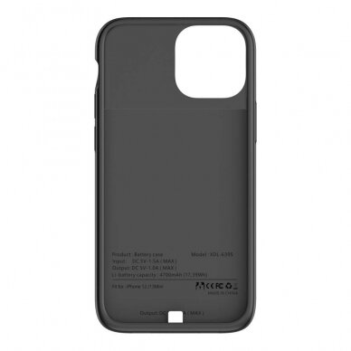 Tech-Protect PowerCase dėklas iPhone 12 mini / 13 mini4700mAh power bank - Juodas 1