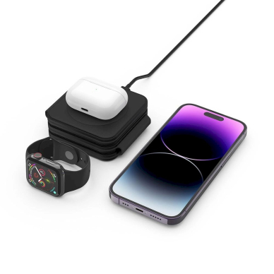 Tech-Protect QI15W-A24 inductive MagSafe 3in1 Įkroviklis  smartphone / AirPods / Apple Watch - Juodas 5