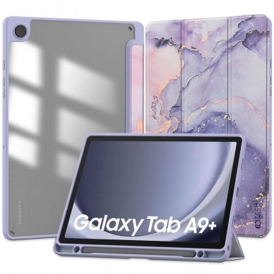 Tech-Protect SC Pen Hybrid Dėklas Samsung Galaxy Tab A9+ 11 X210 / X215 / X216 - violetinis marble