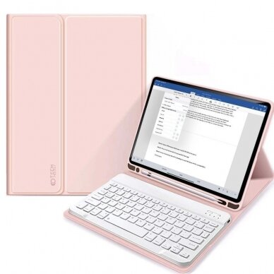 Tech-Protect SC Pen + Keyboard Dėklas klaviatūra iPad 10.9 2022 - Rožinis