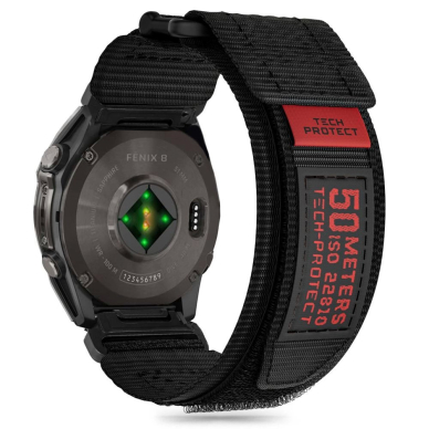 Tech-Protect Scout Pro Apyrankė Garmin Fenix 5X / 5X PLUS / 6X / 6X Pro / 7X / 8 (51 MM) - Juodas