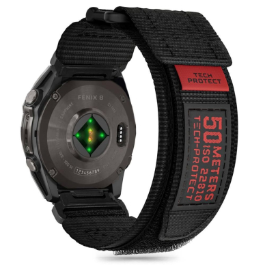 Tech-Protect Scout Pro Strap Garmin Fenix 5 / 6 / 6 Pro / 7 / 8 (47MM) - Juodas