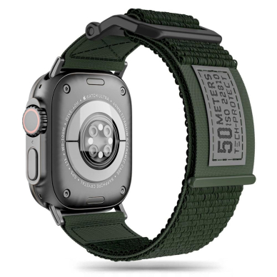 Tech-Protect Scout Apyrankė Apple Watch 4 / 5 / 6 / 7 / 8 / 9 / SE / Ultra 1 / 2 (42/44/45/49 mm) - tamsiai žalias