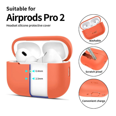 Tech-Protect Silicone Dėklas Apple AirPods Pro 1 / 2 - Oranžinė 1