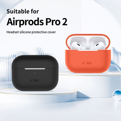 Tech-Protect Silicone Dėklas Apple AirPods Pro 1 / 2 - Oranžinė 2