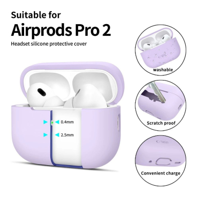 Tech-Protect Silicone Dėklas Apple AirPods Pro 1 / 2 - violetinis 1