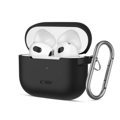 Tech-Protect Silicone Hook Dėklas Apple AirPods 3 - Juodas