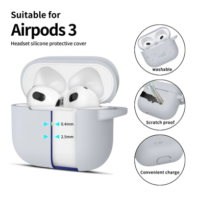 Tech-Protect Silicone Hook Dėklas Apple AirPods 3 - Pilkas 1