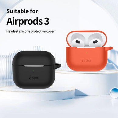 Tech-Protect Silicone Hook Dėklas Apple AirPods 3 - Oranžinė 2