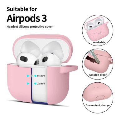 Tech-Protect Silicone Hook Dėklas Apple AirPods 3 - Rožinis 1