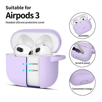 Tech-Protect Silicone Hook Dėklas Apple AirPods 3 - violetinis 1