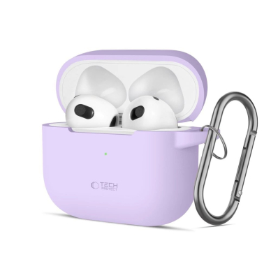 Tech-Protect Silicone Hook Dėklas Apple AirPods 3 - violetinis