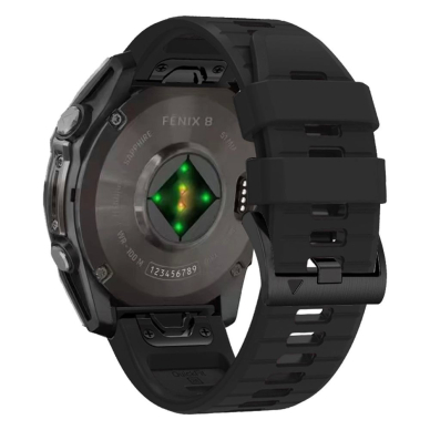 Tech-Protect Silicone Line Apyrankė Garmin Fenix 5 / 6 / 6 Pro / 7 / 8 (47 mm) / E - Juodas 1