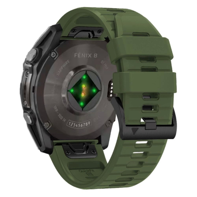 Tech-Protect Silicone Line Apyrankė Garmin Fenix 5 / 6 / 6 Pro / 7 / 8 (47 mm) / E - Žalias 1