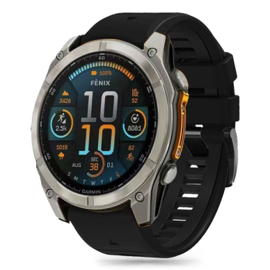 Tech-Protect Silicone Line Apyrankė Garmin Fenix 5X / 5X Plus / 6X / 6X Pro / 7X / 8 (51 mm) - Juodas