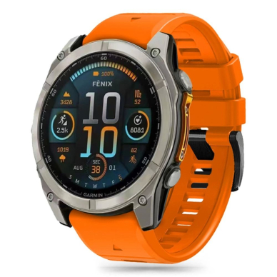 Tech-Protect Silicone Line Apyrankė Garmin Fenix 5X / 5X Plus / 6X / 6X Pro / 7X / 8 (51 mm) - Oranžinė