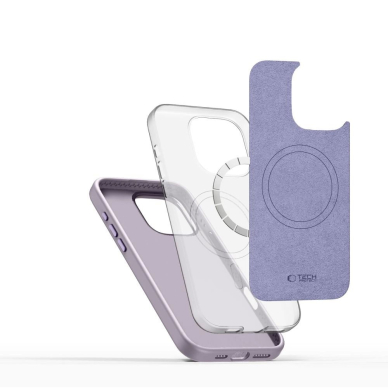 Tech-Protect Silicone PU MagSafe Dėklas iPhone 16 Pro Max - Violetinis 2