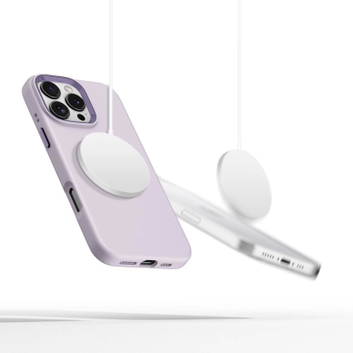 Tech-Protect Silicone PU MagSafe Dėklas iPhone 16 Pro Max - Violetinis 3