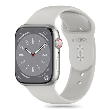 Tech-Protect Silicone Apyrankė Apple Watch 4 / 5 / 6 / 7 / 8 / 9 / SE (38 / 40 / 41 mm) - Light Gray