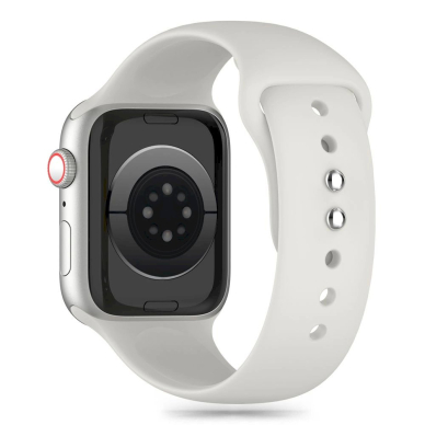 Tech-Protect Silicone Apyrankė Apple Watch 4 / 5 / 6 / 7 / 8 / 9 / SE / Ultra 1 / 2 (42 / 44 / 45 / 49 mm) - Light Gray 1