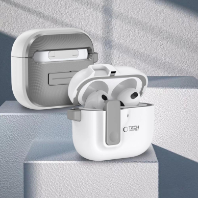 Tech-Protect Slim Hook Dėklas AirPods 4 - Baltas 2