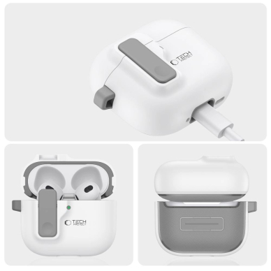 Tech-Protect Slim Hook Dėklas AirPods 4 - Baltas 3